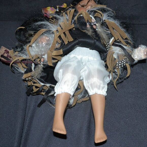 Native American Collectable Porcelain Doll on Swing - Picture 4 of 14